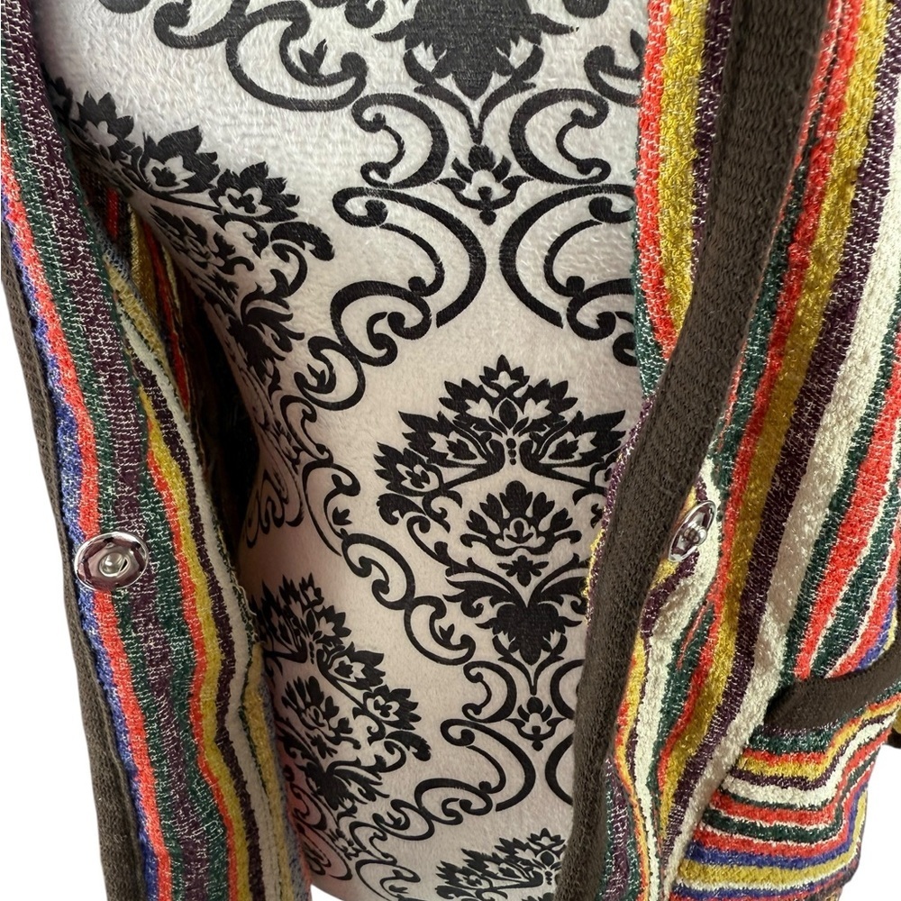 Anthropologie Akemi + Kin Mansoura Multicolor Striped Wrap Jacket (Missing Tie) - Picture 11 of 14